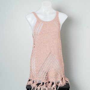 NWT mauve pink silk blend knit top -M